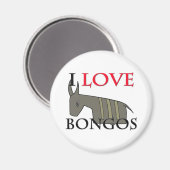 I Liebe Bongos Magnet (Vorderseite/Rückseite)