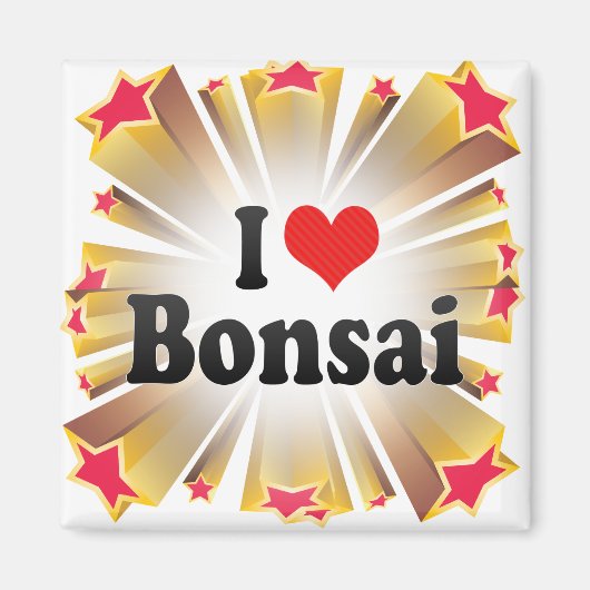 I Liebe Bonsai Magnet (Vorne)