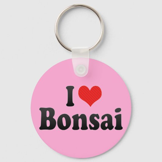 I Liebe Bonsai Schlüsselanhänger (Vorderseite)