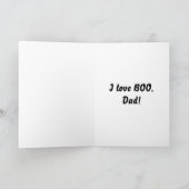 I Liebe BOO Vater von Sohn Karte (Innenseite)