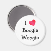 I Liebe Boogie Woogie Magnet (Vorderseite/Rückseite)
