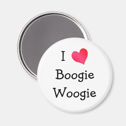 I Liebe Boogie Woogie Magnet (Vorderseite/Rückseite)