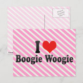 I Liebe Boogie Woogie Postkarte (Vorne/Hinten)