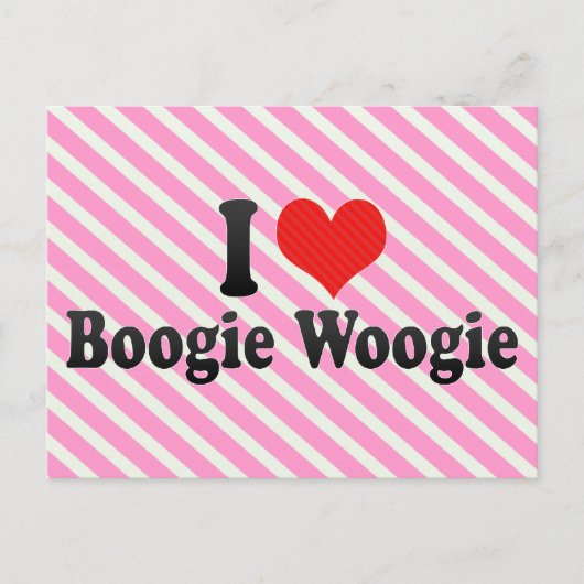 I Liebe Boogie Woogie Postkarte (Vorderseite)