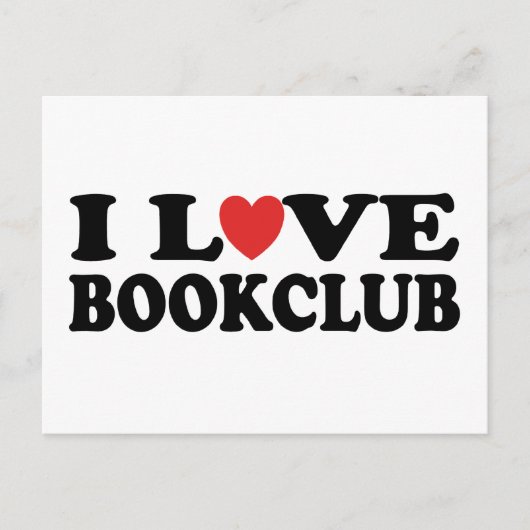 I Liebe Bookclub Postkarte (Vorderseite)