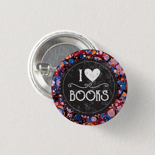 "I Liebe Books" Button (Vorne & Hinten)