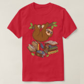 I Liebe Books Chibi Anime Sloth's Book Lover T-Shirt (Design vorne)