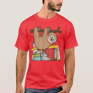I Liebe Books Chibi Anime Sloth's Book Lover T-Shirt