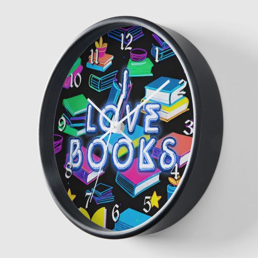 I Liebe Books Colorado Round Uhr (Winkel)