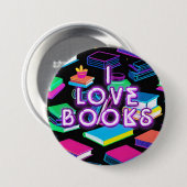 I Liebe Books farbenfroh 2 Button (Vorne & Hinten)