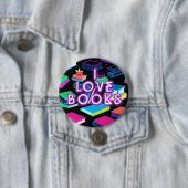 I Liebe Books farbenfroh 2 Button (Beispiel)