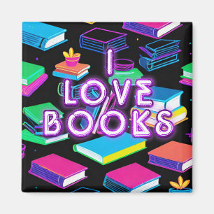 I Liebe Books farbenfroh 2 Magnet