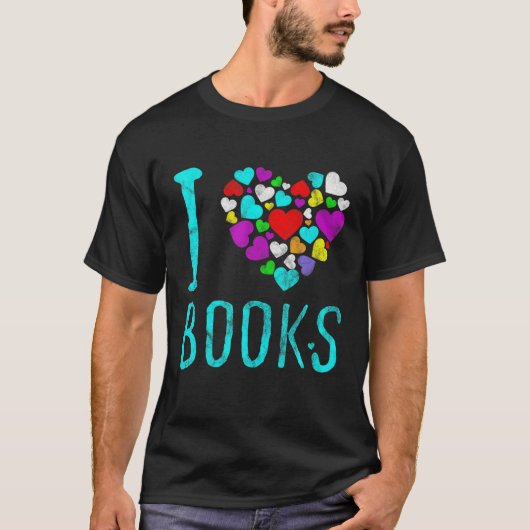 I Liebe Books Heading Stories Book Lover T-Shirt (Vorderseite)