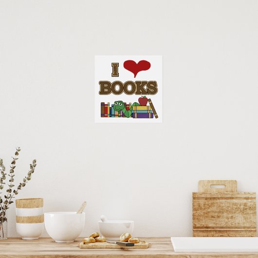 I Liebe Books Poster (Küche)