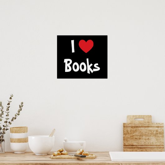 I Liebe Books Poster (Küche)