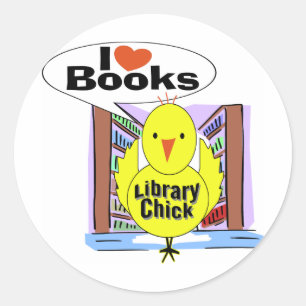I Liebe Books Runder Aufkleber