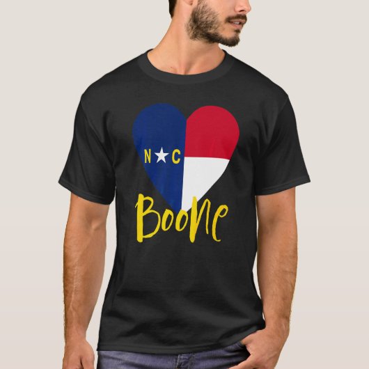 I Liebe Boone North Carolina City N.C. Flaggenmitt T-Shirt (Vorderseite)