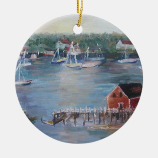 I Liebe Boothbay Hafen Weihnachtsschmuck (Vorne)