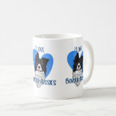 I Liebe Border Aussies Enthusiasten Kaffeetasse (VorderseiteRechts)