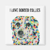 I Liebe Border Collieses Magnet (Vorne)