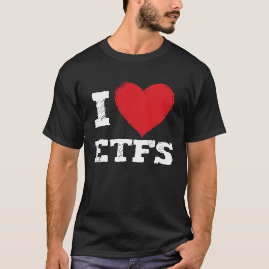 I Liebe Börseninvestor in Etfs T-Shirt (Vorderseite)