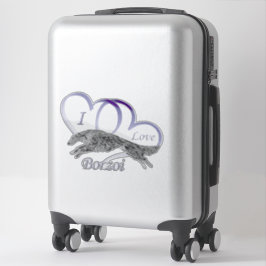 I Liebe Borzoi Die Vinyl Sticker schneiden