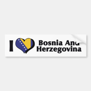 I Liebe Bosnien und Herzegowina Autoaufkleber