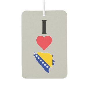 I Liebe Bosnien und Herzegowina - Länderflagge Autolufterfrischer
