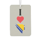 I Liebe Bosnien und Herzegowina - Länderflagge Autolufterfrischer (Rückseite)