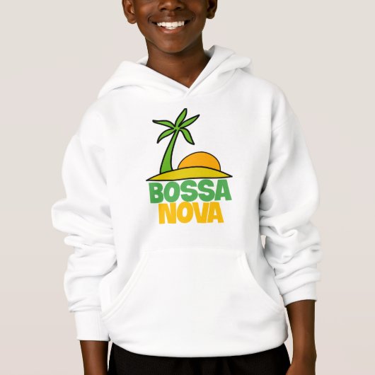 I Liebe Bossa Nova Geschenk für brasilianische Mus Hoodie (Vorderseite)