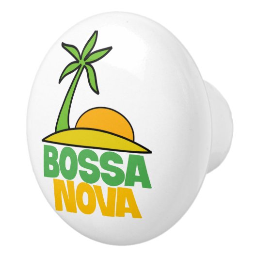 I Liebe Bossa Nova Geschenk für brasilianische Mus Keramikknauf (Rechts)