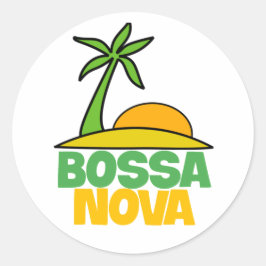 I Liebe Bossa Nova Geschenk für brasilianische Mus Runder Aufkleber