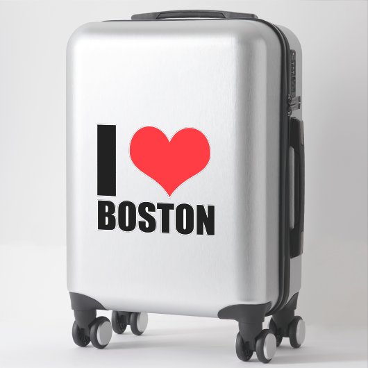 I Liebe Boston Aufkleber (Koffer)