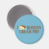 I Liebe Boston Cream Pie Magnet (Vorderseite/Rückseite)
