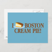 I Liebe Boston Cream Pie Postkarte (Vorne/Hinten)