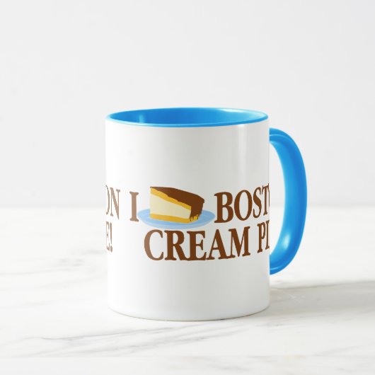 I Liebe Boston Cream Pie Tasse (VorderseiteRechts)