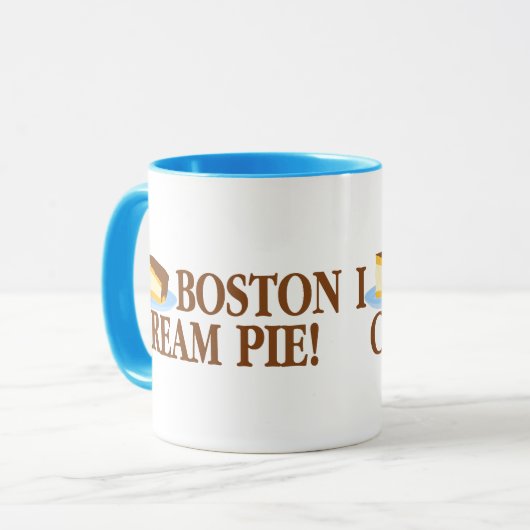 I Liebe Boston Cream Pie Tasse (Vorderseite Links)
