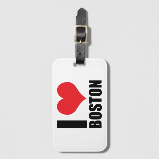 I Liebe Boston Gepäckanhänger (Vorderseite Vertikal)