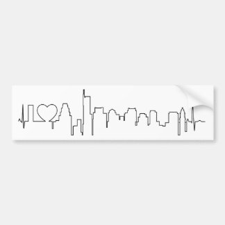 I Liebe Boston in einer außerordentlichen ecg Art Autoaufkleber