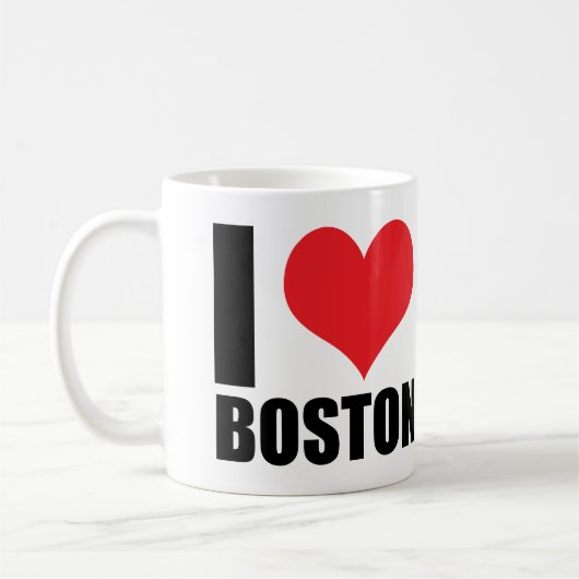 I Liebe Boston Kaffeetasse (Links)