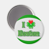i Liebe Boston - Kleber Magnet (Vorderseite/Rückseite)
