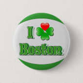 I Liebe Boston - Klee Button (Vorderseite)