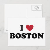 I Liebe Boston Massachusetts Postkarte (Vorne/Hinten)