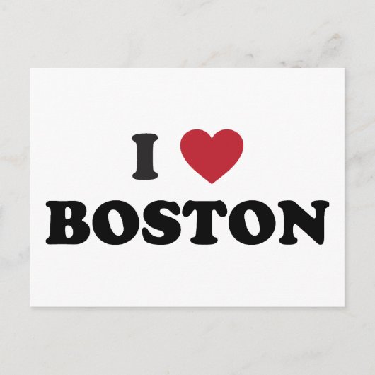 I Liebe Boston Massachusetts Postkarte (Vorderseite)