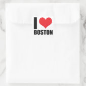 I Liebe Boston Quadratischer Aufkleber (Tasche)