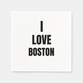 I LIEBE BOSTON SERVIETTE