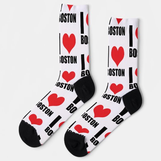 I Liebe Boston Socken (Linkes Detail)