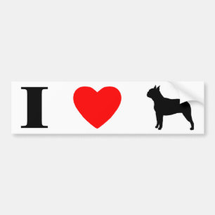 I Liebe-Boston-Terrier-Autoaufkleber Autoaufkleber