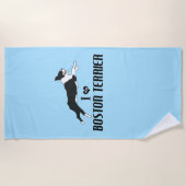 I Liebe Boston Terrier Dog Strandtuch (Vorderseite)