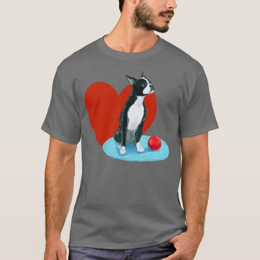 I Liebe-Boston-Terrier T-Shirt (Vorderseite)